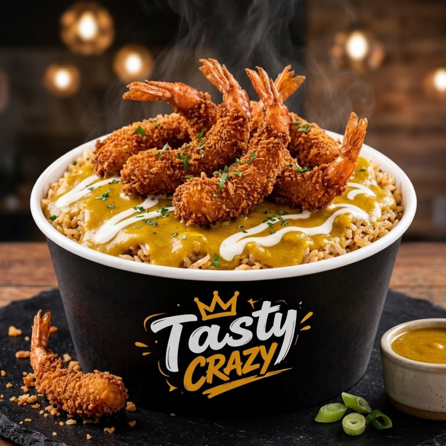 Tasty Crousty crevette frit  Sauce Curry